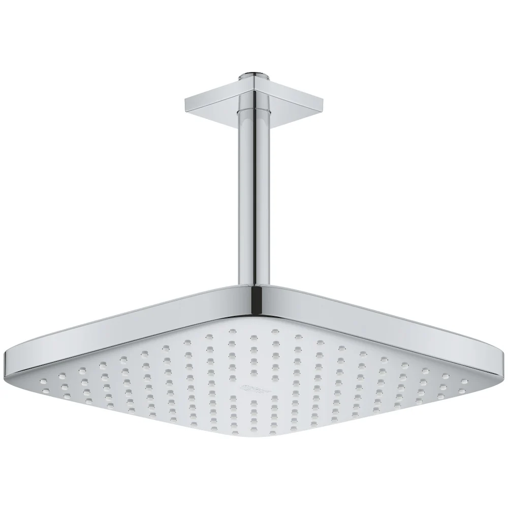 Palarie dus fix Grohe Tempesta 250 Cube, 25x25 cm cu brat, montaj pe tavan