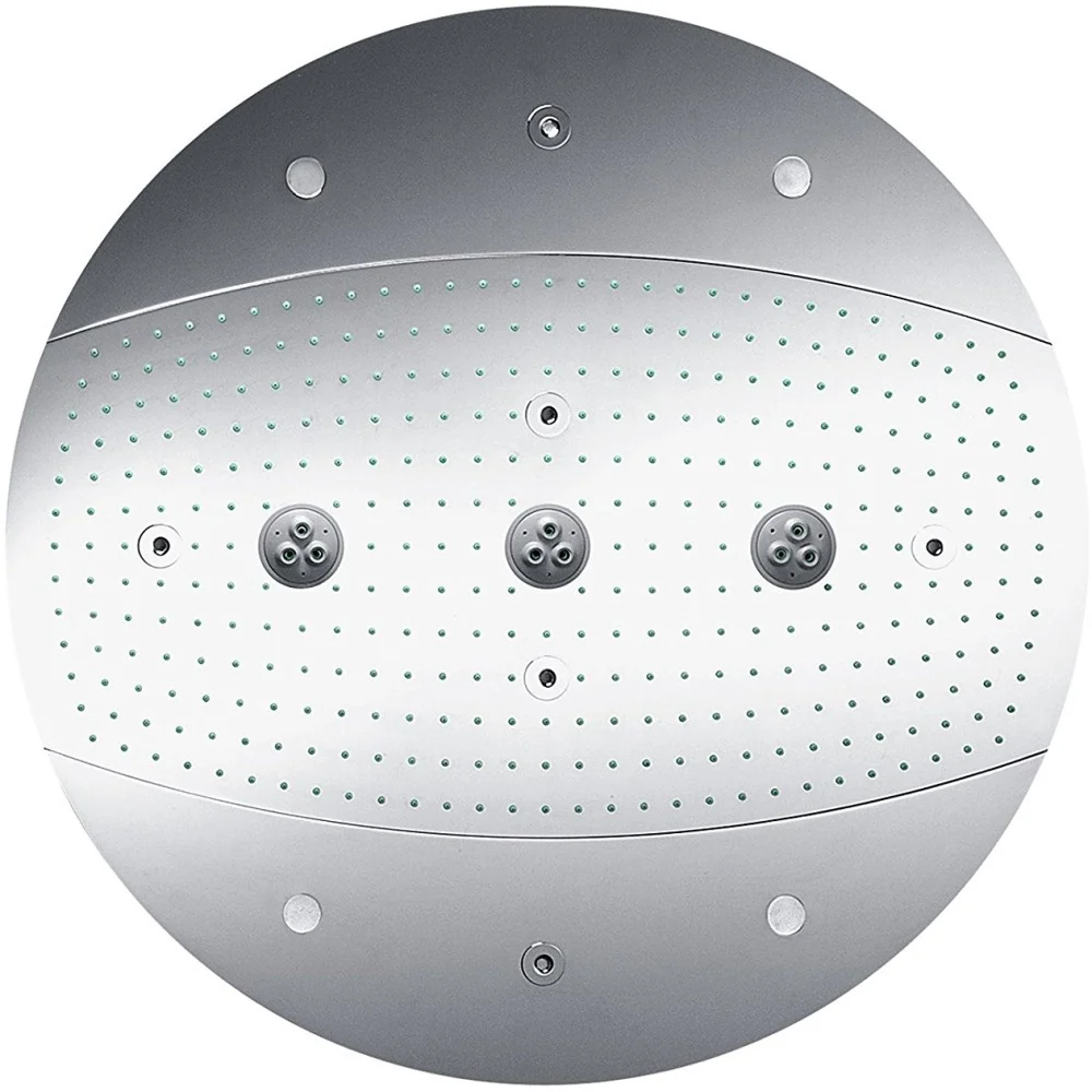 Palarie dus fix Hansgrohe Raindance Rainmaker Air 3jet, cu lumina Ø60 cm, crom