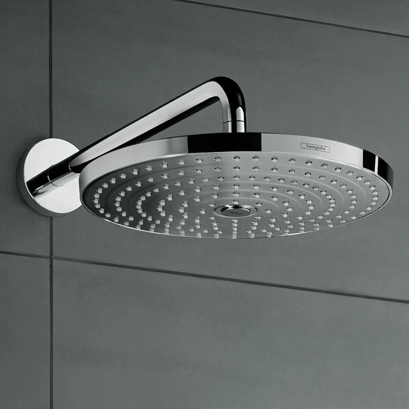 Palarie dus fix Hansgrohe Raindance Select S 300 2jet, cu brat orizontal 39 cm, crom