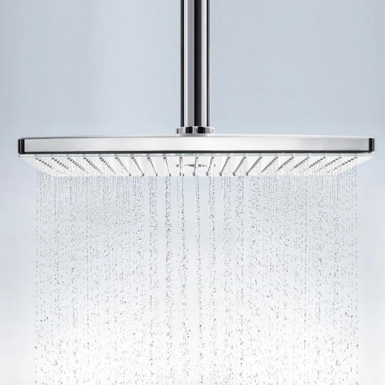 Palarie dus fix Hansgrohe Rainmaker Select 460 3jet, cu brat montat tavan 10 cm, alb/crom