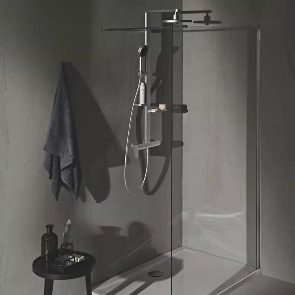 Palarie dus fix Ideal Standard IdeaRain Alu+, Ø26 cm argintiu mat (silver)