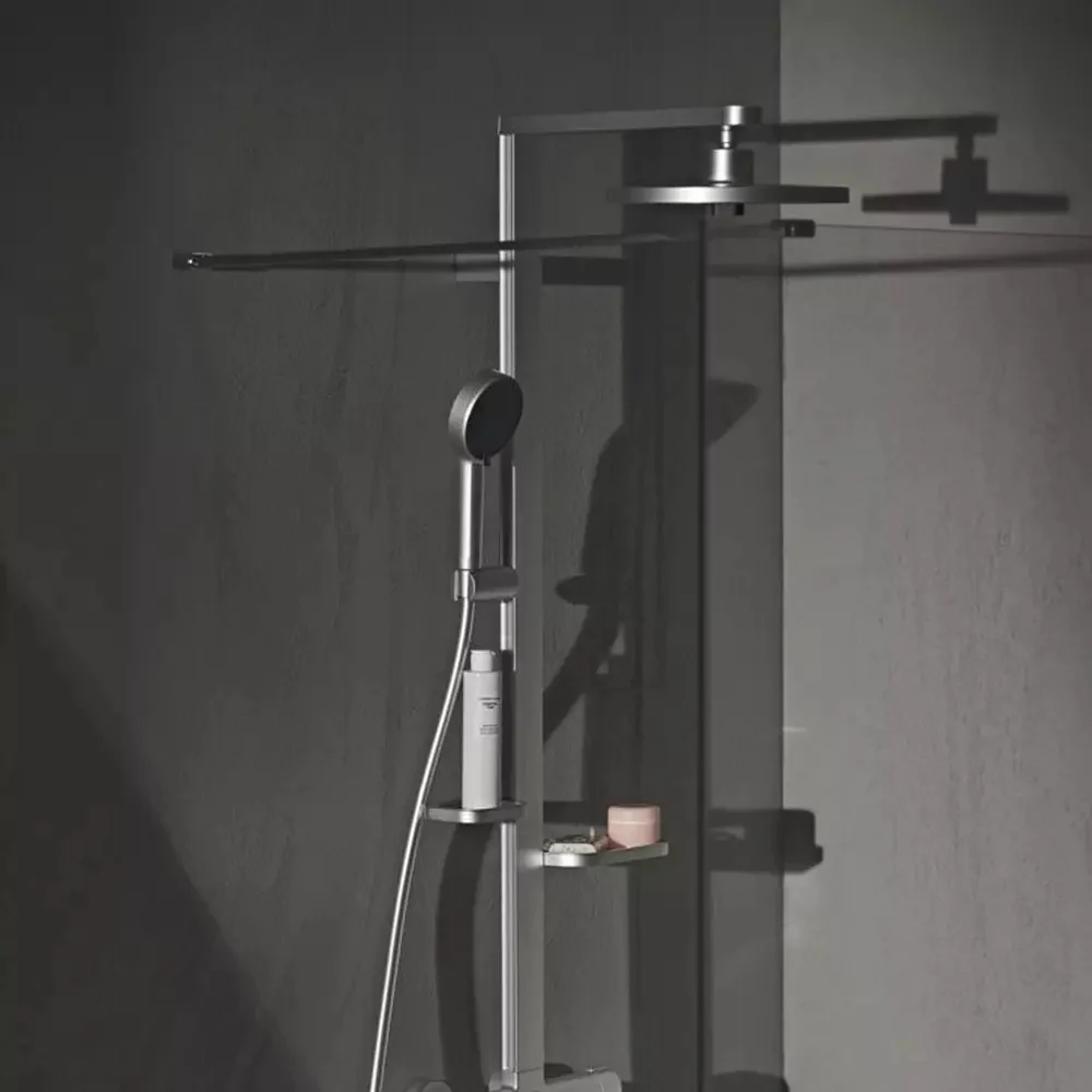 Palarie dus fix Ideal Standard IdeaRain Alu+, Ø26 cm argintiu mat (silver)