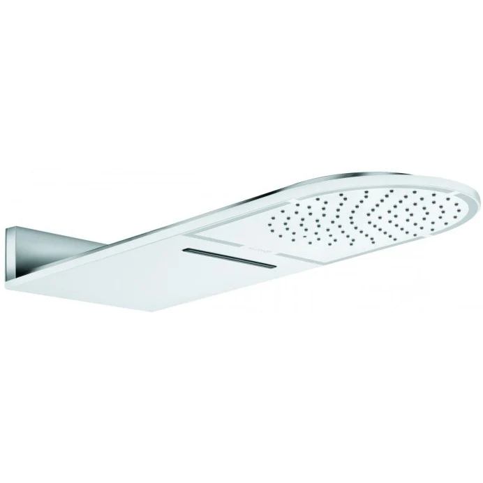 Palarie dus fix Kludi -QA, Ø25 cm, 2 jeturi, alb/crom