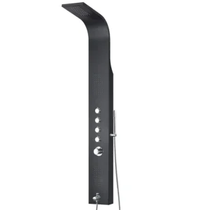 Panou de dus Wellis Mariner Black cu Termostat 19x50x160 cm