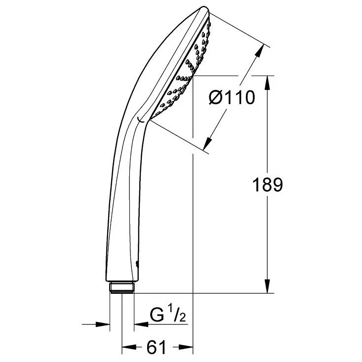 Para dus Grohe Euphoria 110 Mono cu 1 jet