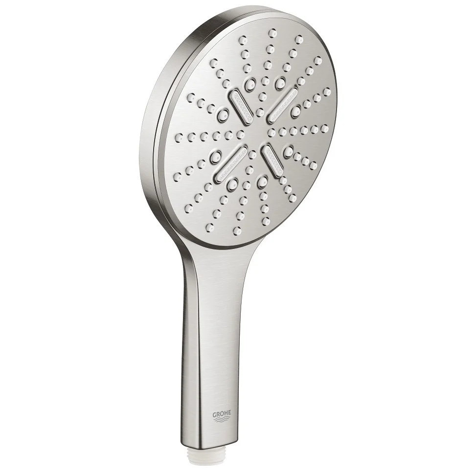 Para dus Grohe Rainshower Eco SmartActive 130 cu 3 jeturi, aspect inox (supersteel)