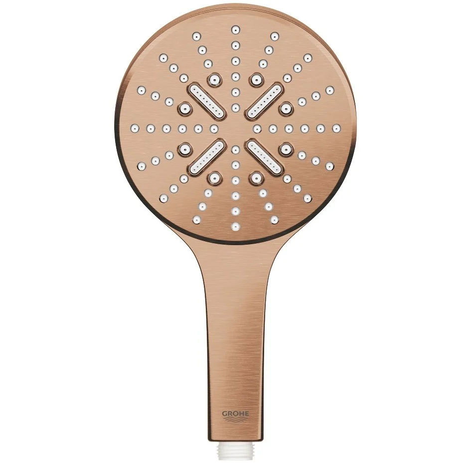 Para dus Grohe Rainshower Eco SmartActive 130 3 jeturi, cupru mat (brushed warm sunset)
