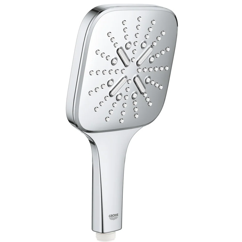 Para dus Grohe Rainshower Eco 6.6 SmartActive 130 Cube cu 3 jeturi, crom