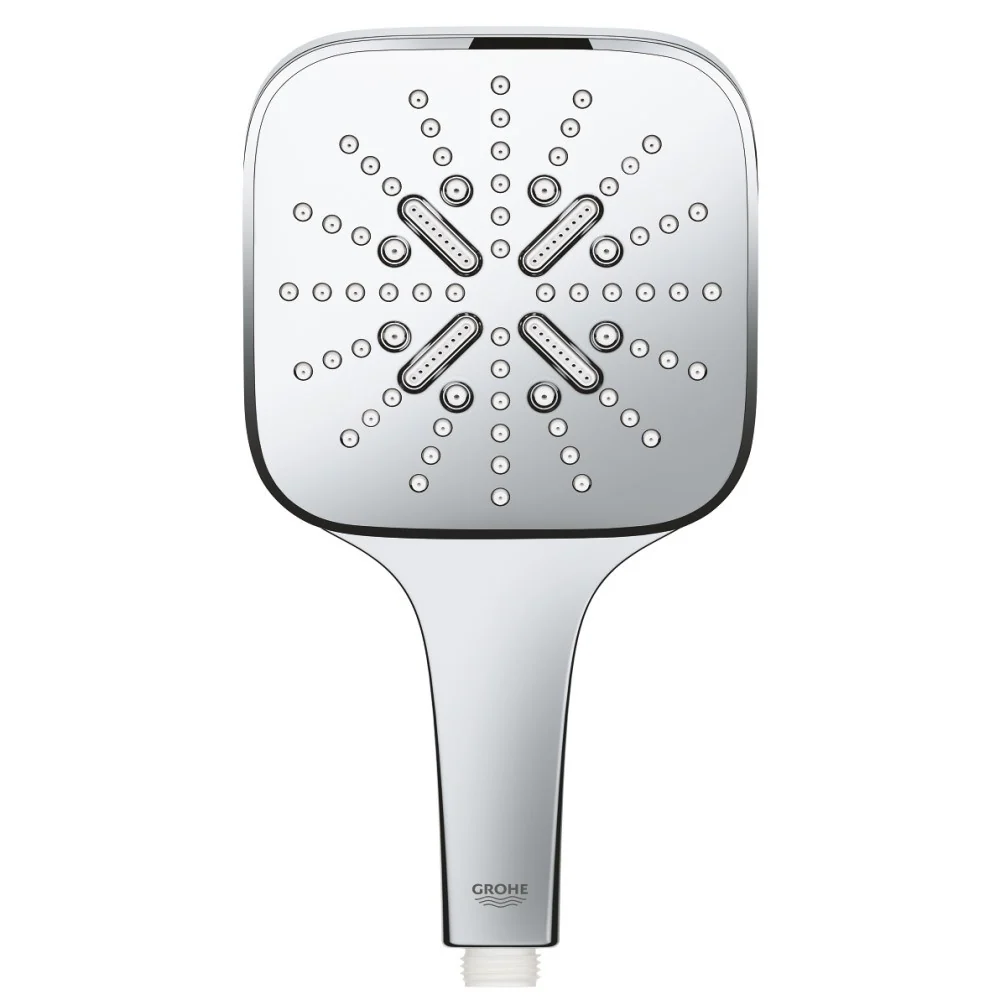 Para dus Grohe Rainshower Eco 6.6 SmartActive 130 Cube cu 3 jeturi, crom