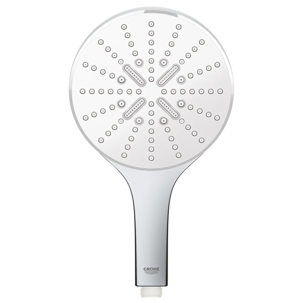 Para dus Grohe Rainshower Eco SmartActive 150 cu 3 jeturi, crom/alb (moon white)