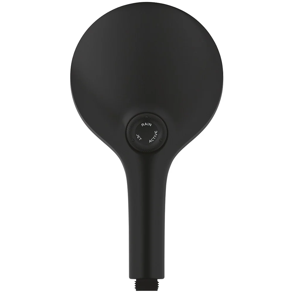 Para dus Grohe Rainshower SmartActive 130 cu 3 jeturi, negru mat (phantom black)