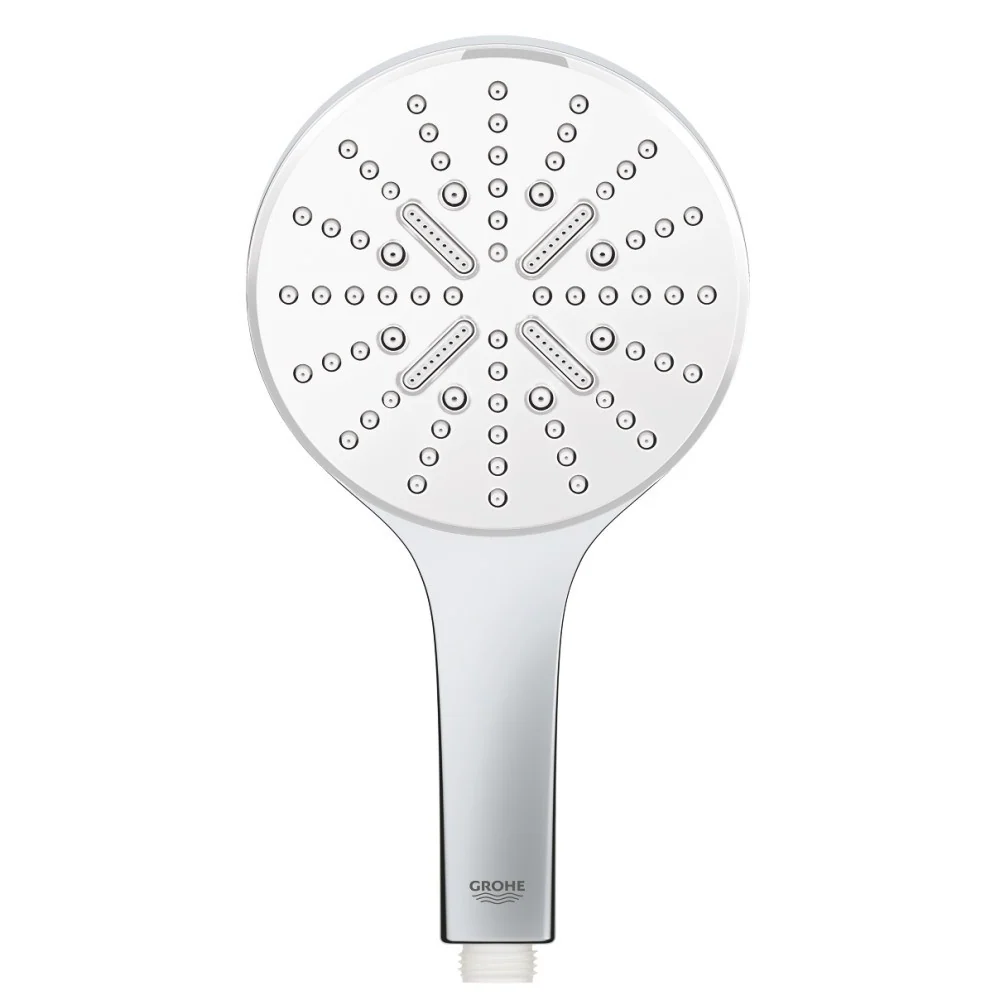 Para dus Grohe Rainshower SmartActive 130 cu 3 jeturi, crom/alb (moon white)