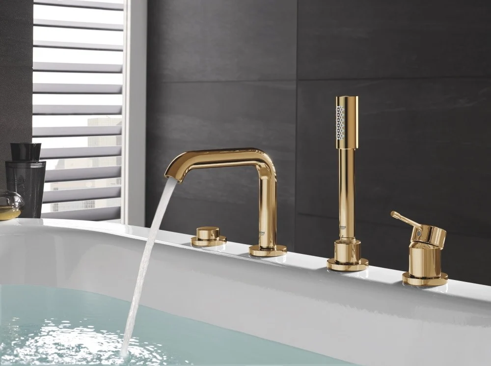 Para dus Grohe Sena cu 1 jet, auriu (cool sunrise)