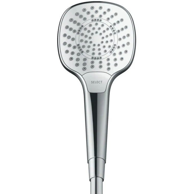Para dus Hansgrohe Croma Select E Multi EcoSmart, alb/crom