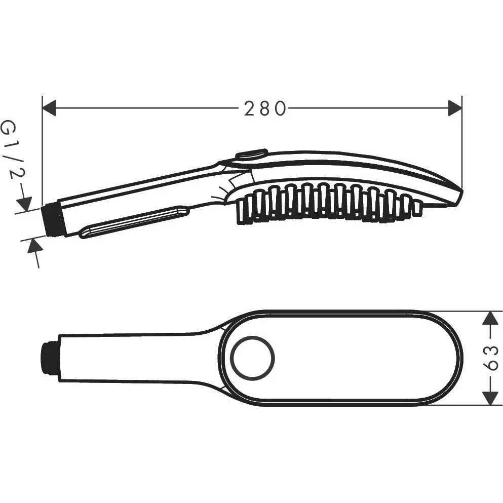 Para dus Hansgrohe DogShower pentru caini, alb mat