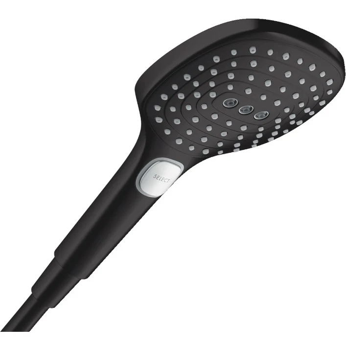 Para dus Hansgrohe Raindance Select E 120 cu 3 jeturi, negru mat