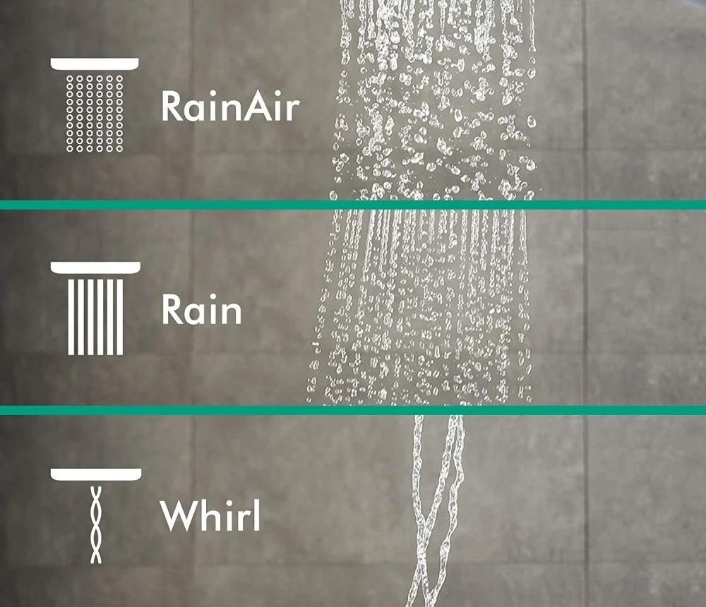 Para dus Hansgrohe Raindance Select S 120 cu 3 functii, antracit satinat