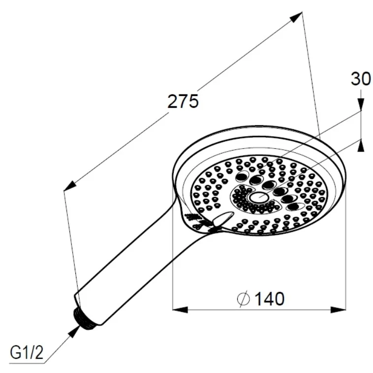 Para dus Kludi Freshline RL cu 3 jeturi, alb