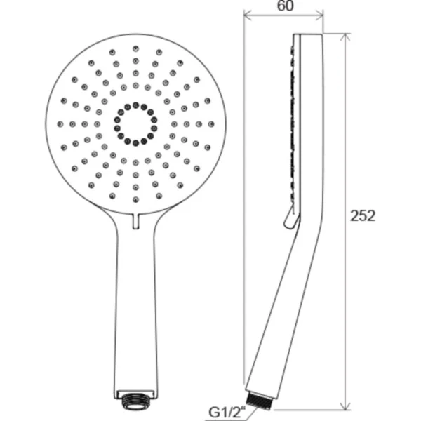 Para dus Ravak Flat XXL Ø140 mm, 3 functii