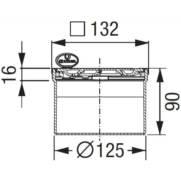 Piesa superioara cu capac din inox Kessel Spot System 125 12 cm, fara cheie
