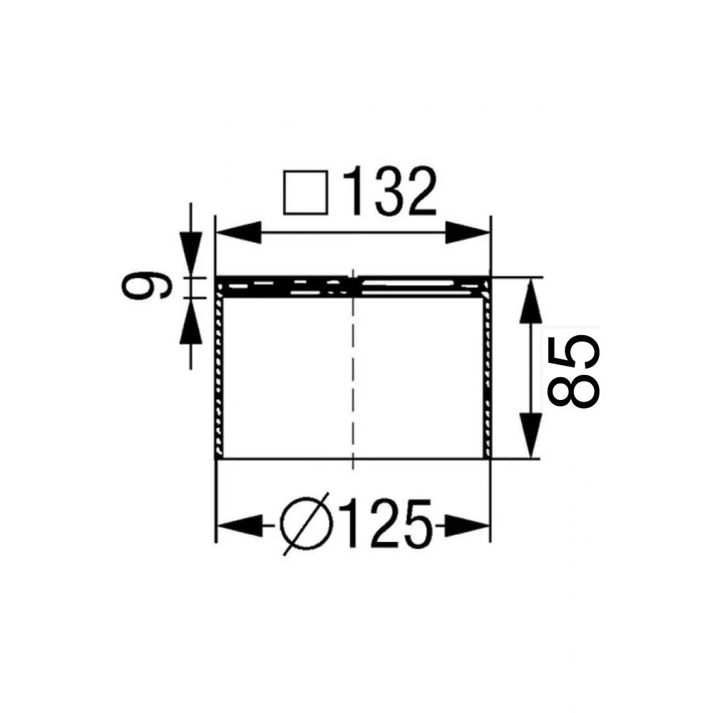 Piesa superioara si capac din inox pentru corp sifon Kessel System 125