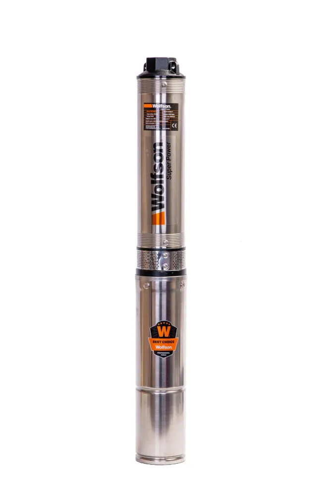Pompa submersibila apa curata 1100W, WOLFSON PM-1500-8, 8 turbine, cablu 25m, 6600L/h + Presostat Total