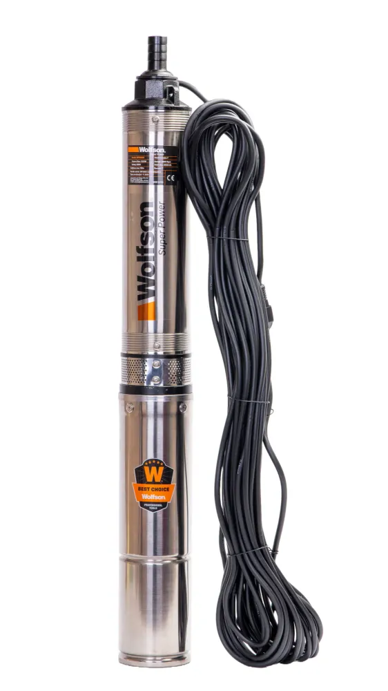 Pompa submersibila apa curata 1100W, WOLFSON PM-1500-8, 8 turbine, cablu 25m, 6600L/h + Presostat Total