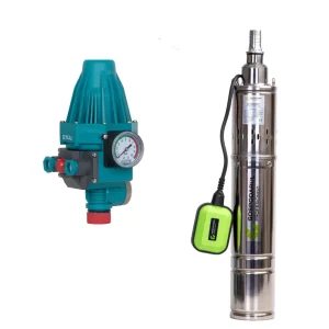 Pompa submersibila apa curata Gospodarul Profesionist, 1100W, cu snec si flotor 4QGD-1100-F + presostat Total