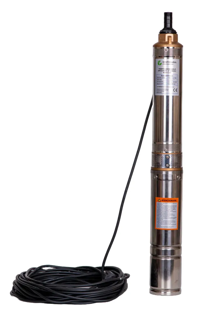 Pompa submersibila apa curata Gospodarul Profesionist 4QJD-1100, 8 turbine POM- 1100W, cablu 25m, 6000 l/h