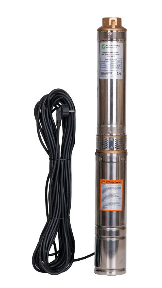 Pompa submersibila apa curata Gospodarul Profesionist 4QJD-1100, 8 turbine POM- 1100W, cablu 25m, 6000 l/h