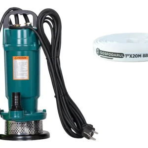 Pompa submersibila apa curata Gospodarul Profesionist QDX-32-F - 750W, 3000 l/h + furtun20m