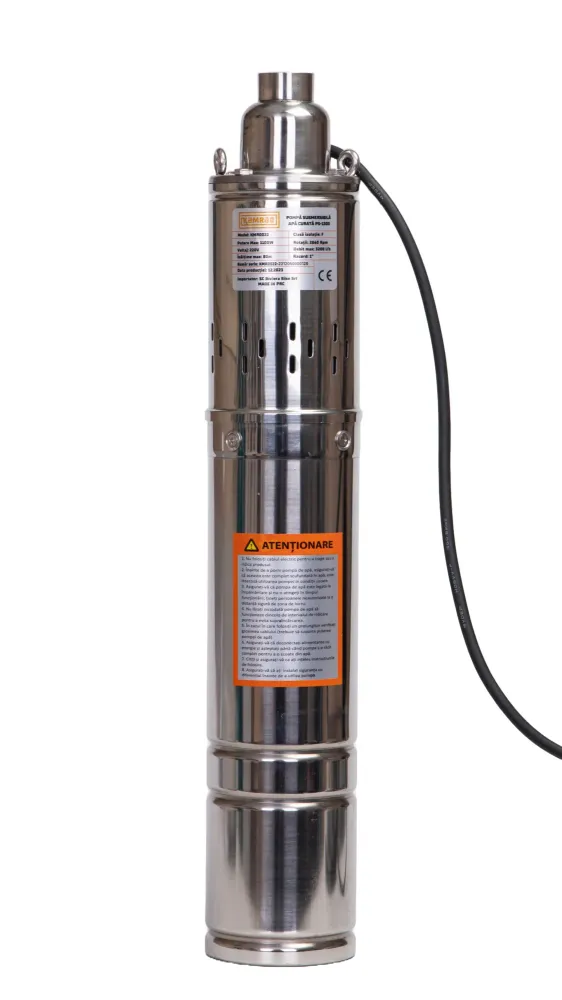 Pompa submersibila apa curata Kamrad PS-1300, 1100W, cablu 15m, 3200L/h, 1 tol, diametru 100mm + presostat