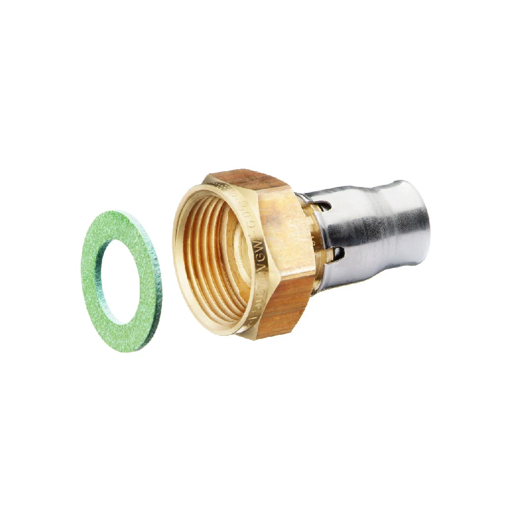 Racord prin impingere (Push-fit) cu etansare plata din alama 16 mm - 3/8" FI, FRANKISCHE - ALPEX-PLUS