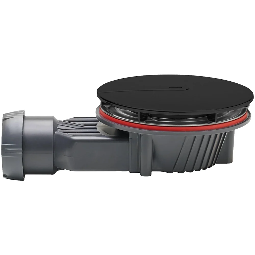Radaway R400 Slim Plus Sifon Cadita de dus Ø90 mm, capac negru