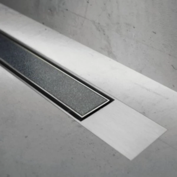 Rigola dus Easy Drain Modulo M-2 Design Z-2 faiantabila cu rama inox mat, 90 cm