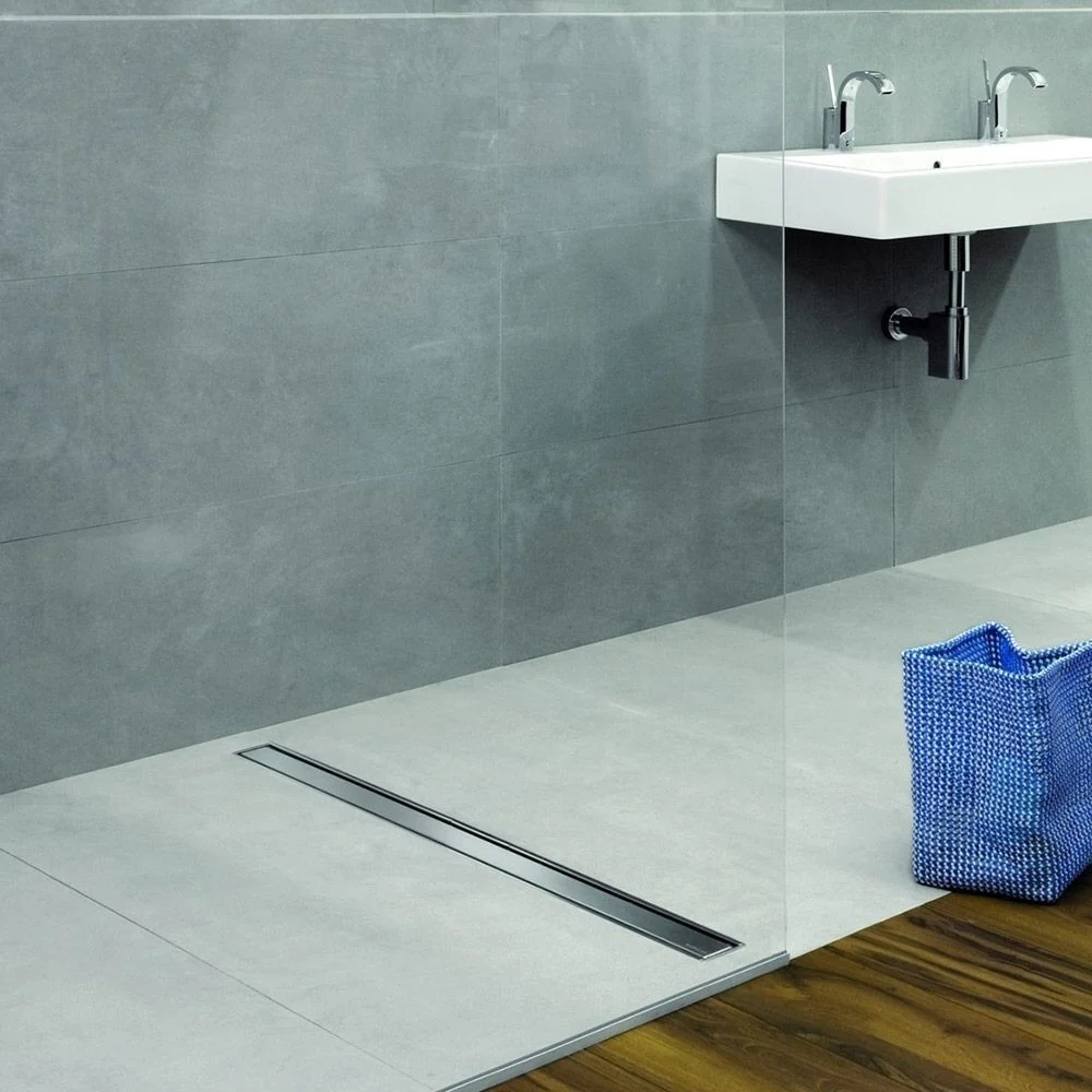 Rigola dus Kessel Linearis Compact Plus cu clapeta Multistop si sita par, 55 cm