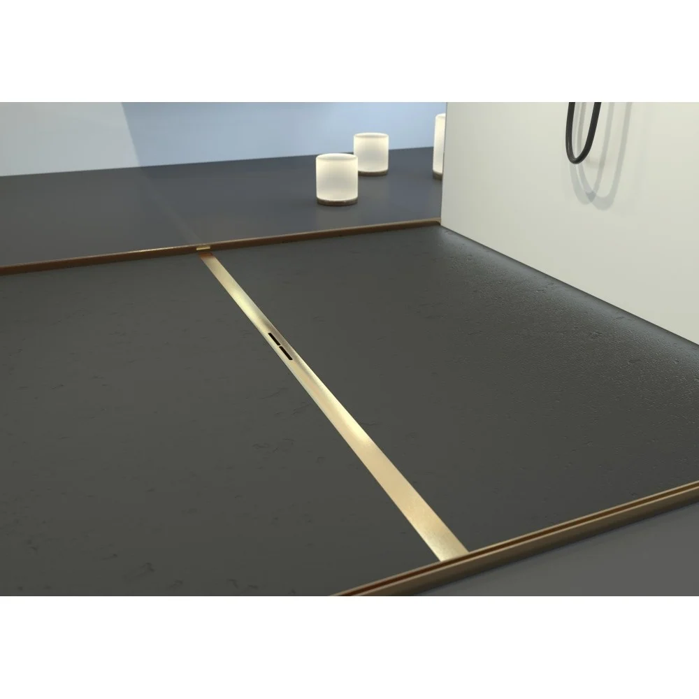 Rigola dus Kessel Linearis Infinity 90 completa 120 cm, cupru
