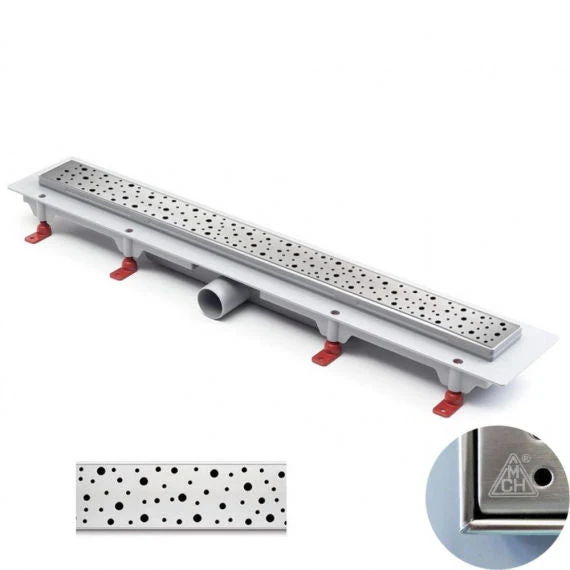 Rigola de interior MCH cu gratar de inox DROPS mata, 750 mm