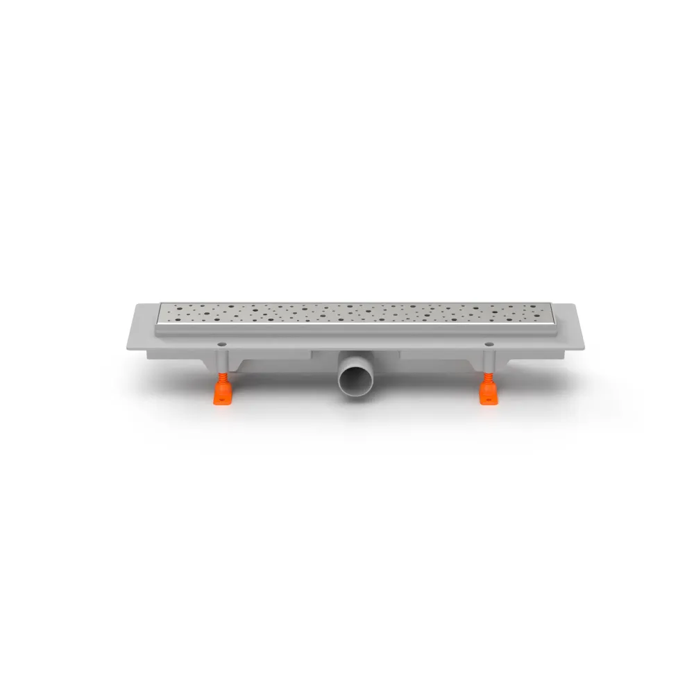 Rigola de interior MCH cu gratar de inox DROPS lucioasa, 350 mm