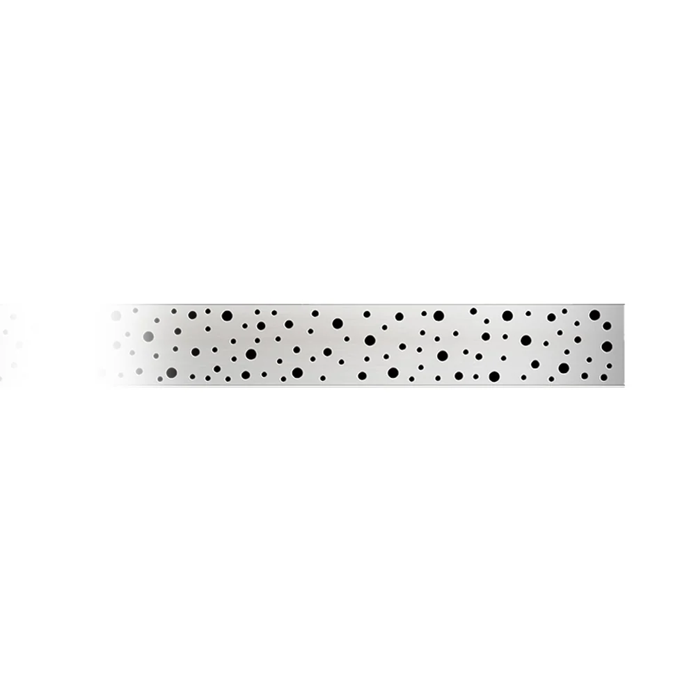 Rigola de interior MCH cu gratar de inox DROPS lucioasa, 350 mm