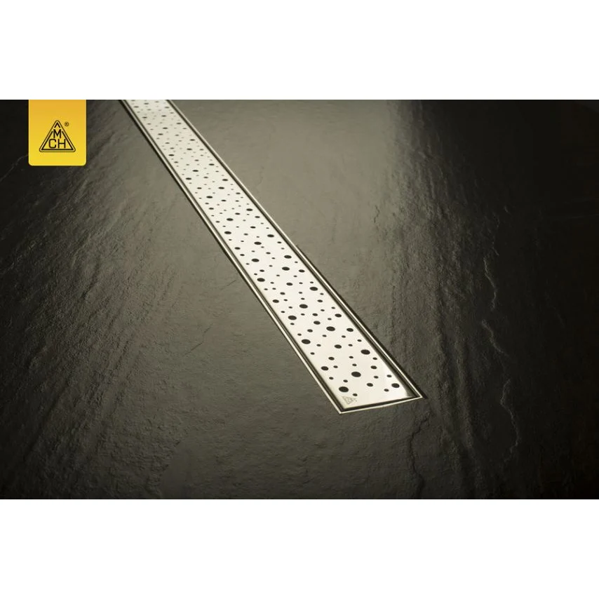 Rigola de interior MCH cu gratar de inox DROPS lucioasa, 950 mm