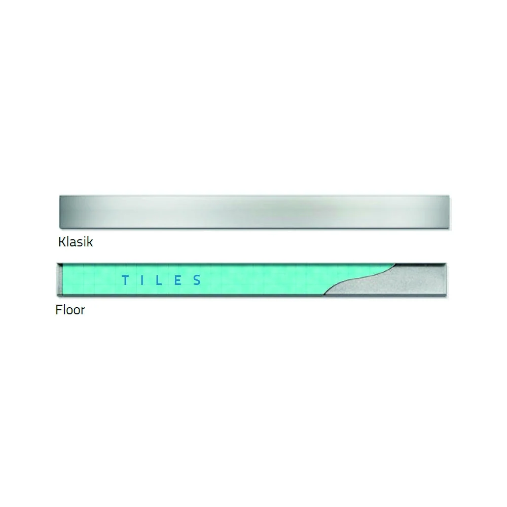Rigola de interior MCH cu gratar de inox KLASIK/FLOOR mata, 450 mm