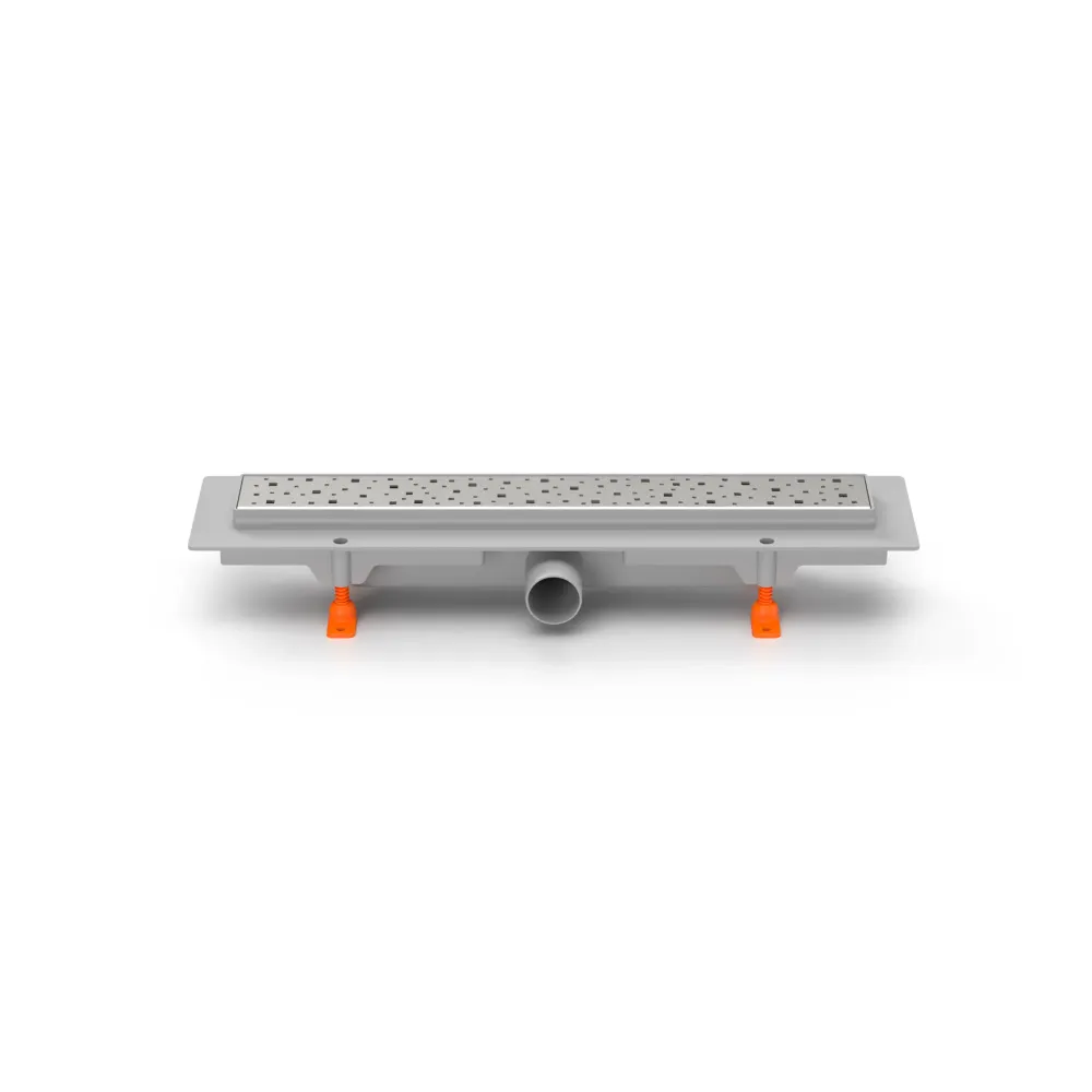 Rigola de interior MCH cu gratar de inox SQUARE lucioasa, 450 mm