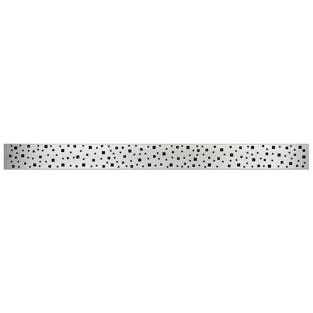 Rigola de interior MCH cu gratar de inox SQUARE lucioasa, 350 mm