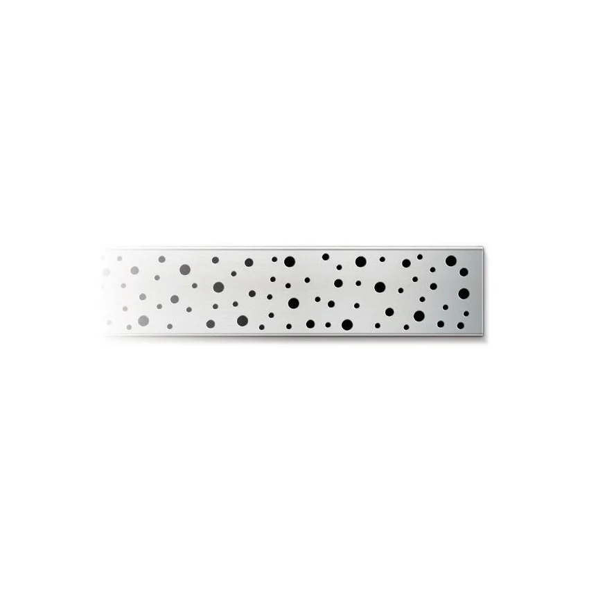 Rigola de interior MCH cu rama si gratar de inox DROPS lucioasa, 350 mm