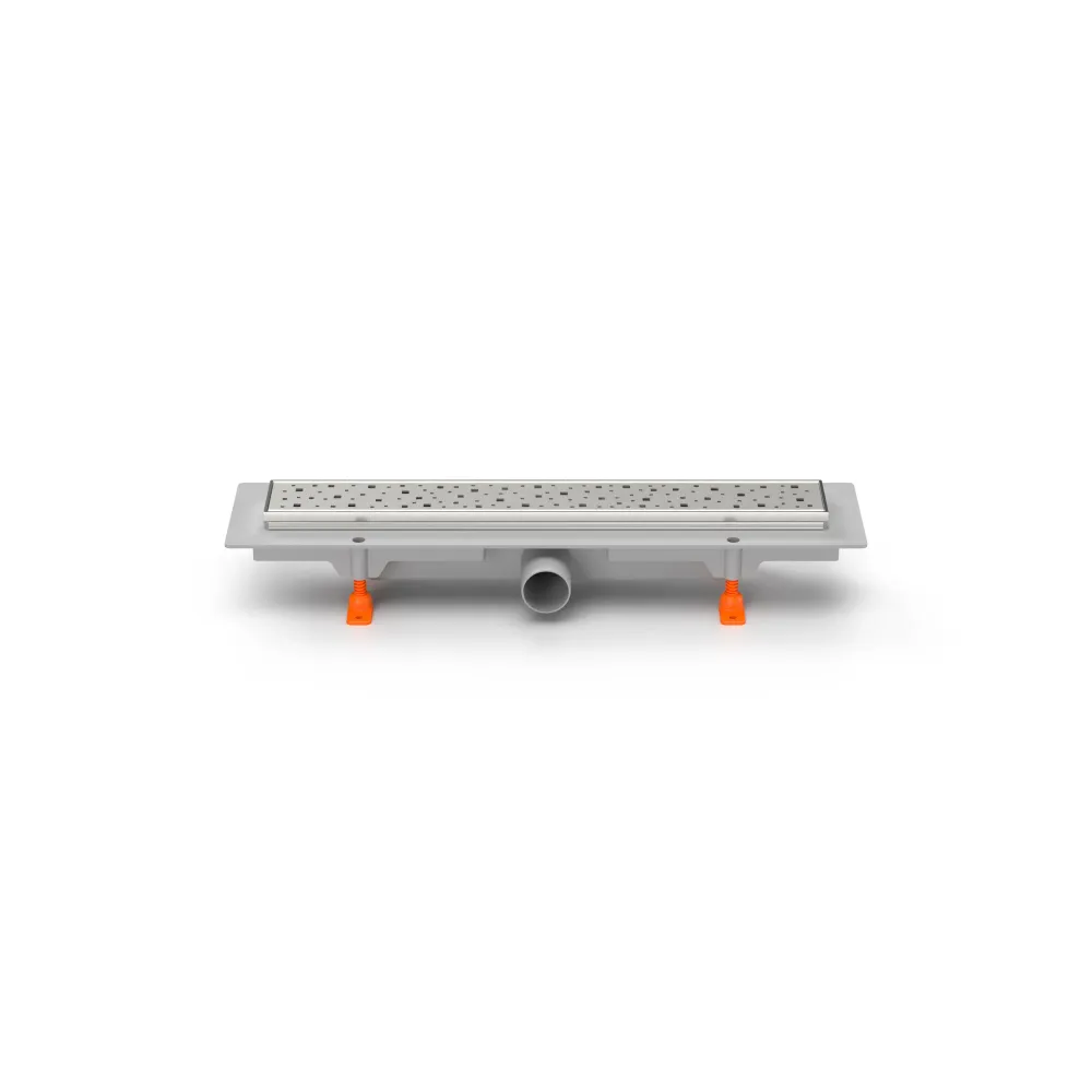 Rigola de interior MCH cu rama si gratar de inox SQUARE lucioasa, 450 mm