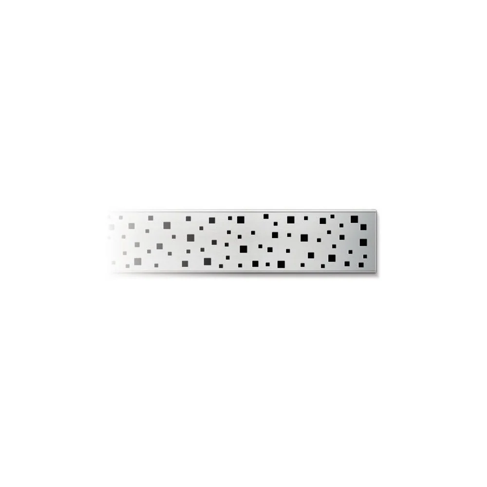 Rigola de interior MCH cu rama si gratar de inox SQUARE lucioasa, 450 mm