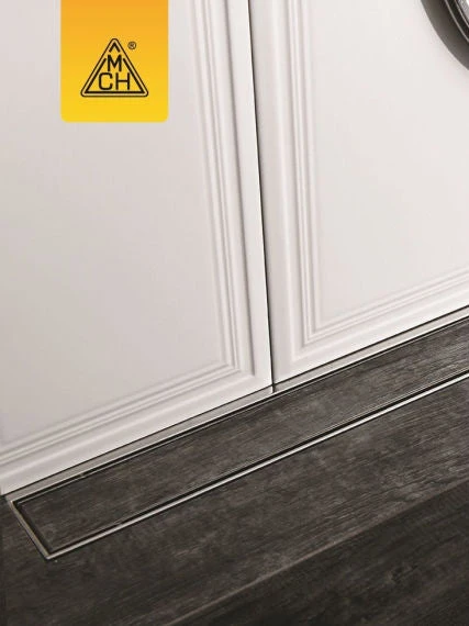 Rigola de interior montate la perete MCH cu gratar de inox KLASIK/FLOOR mata, 450 mm