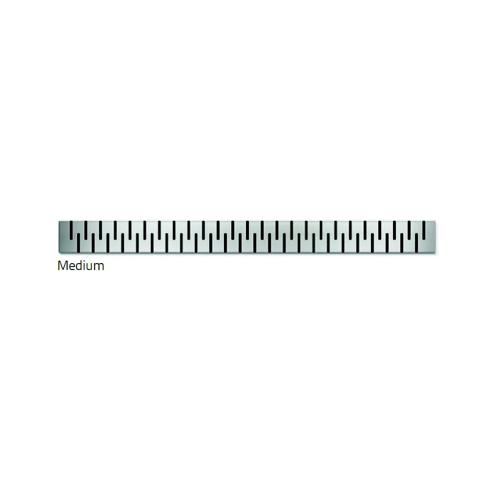 Rigola de interior montate la perete MCH cu gratar de inox MEDIUM lucioasa, 650 mm