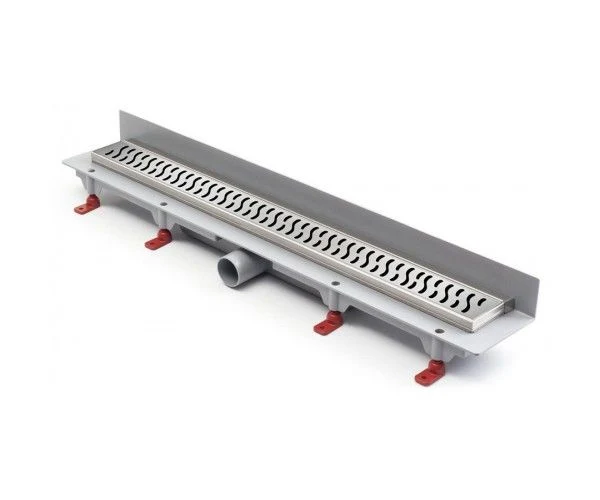 Rigola de interior montate la perete MCH cu gratar de inox HARMONY mata, 650 mm